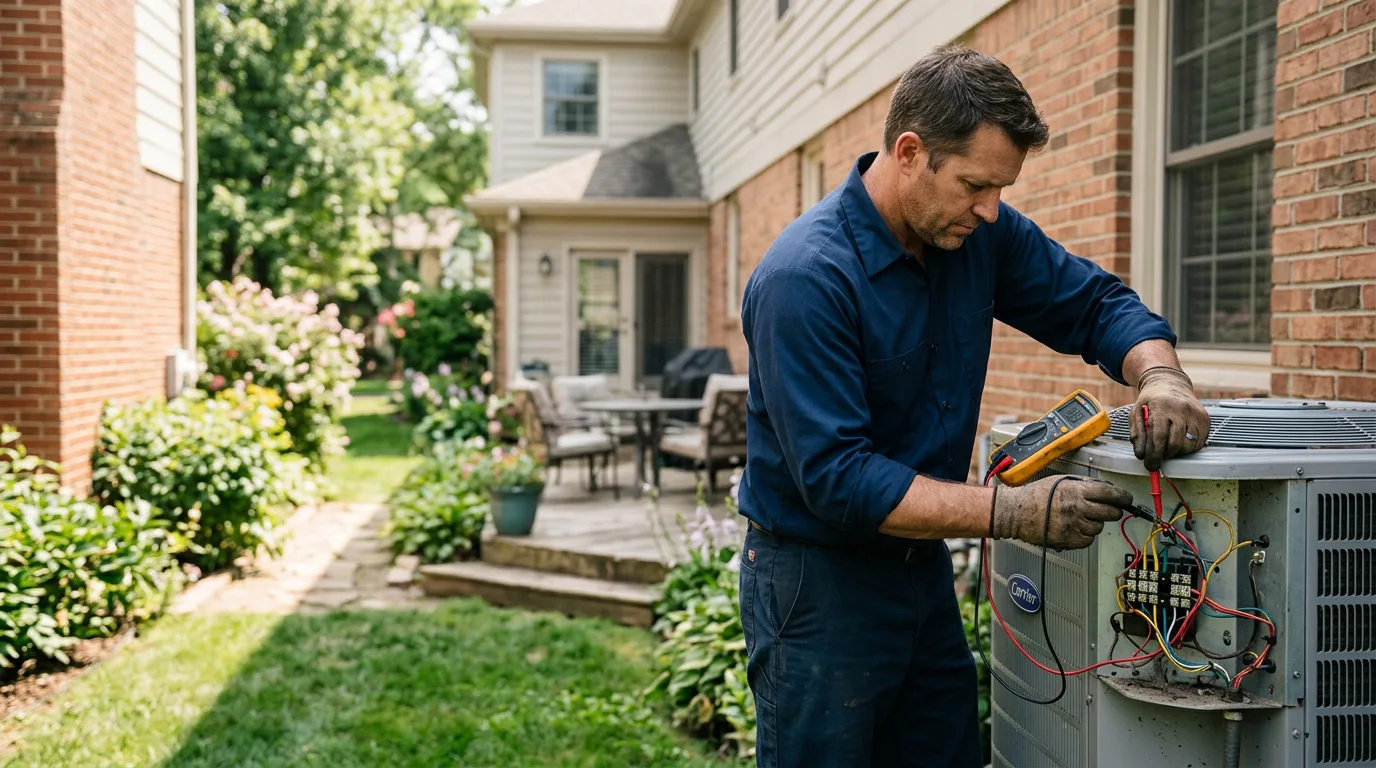 HVAC technician working near Dunbar, WV